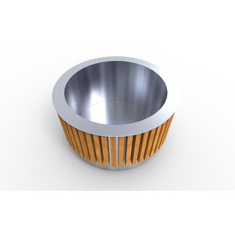 Blumentopf aus Metall 'STF/19-15-14_01MDL'