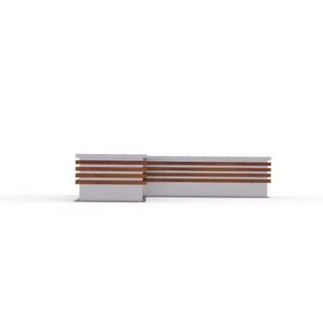 Metal bench + flower pot 'STF/19-02-29_02MDL'