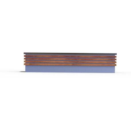 Metal bench + flower pot 'STF/19-02-29_02MDL'