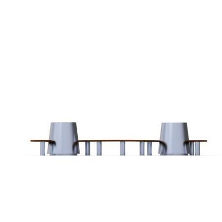 Metallbank + Blumentopf 'STF/13-04-41_01/MDL'