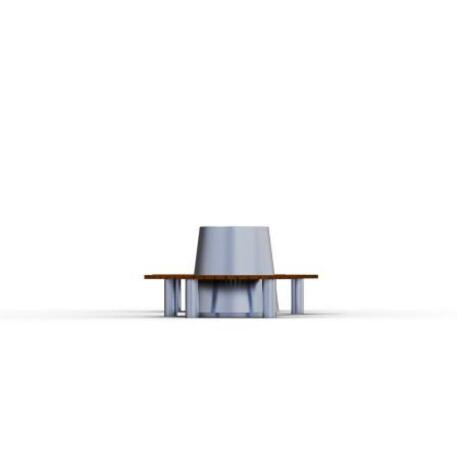 Metallbank + Blumentopf 'STF/13-04-41_01/MDL'