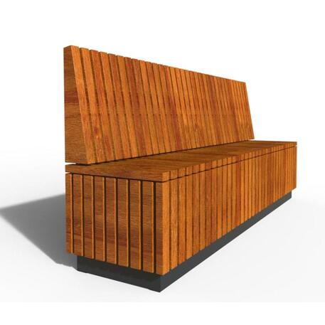 Metallbank mit Rückenlehne 'IROKO_STF/24-04-16MDL'
