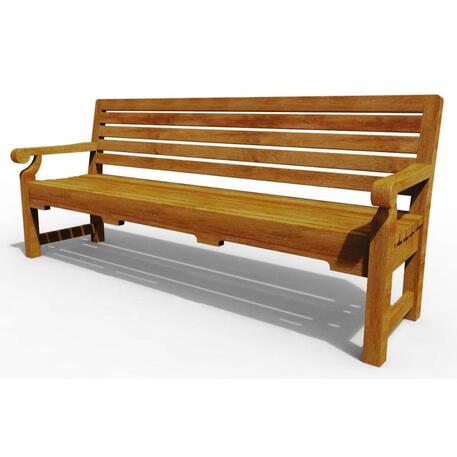 Wooden bench with backrest 'IROKO_STF/19-04-47MDL'