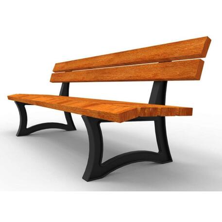 Metal bench with backrest 'IROKO_STF/09-04-01MDL'