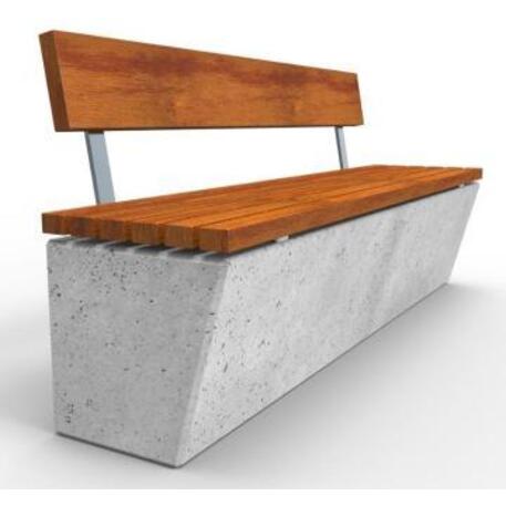Betonbank mit Rückenlehne 'IROKO_STF/13-04-58_04/MDL'