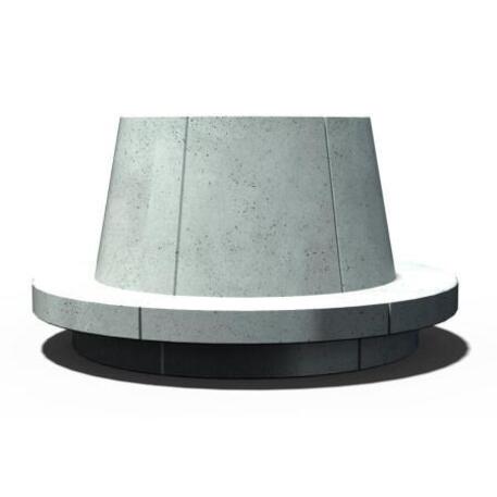 Pflanzkübel + Bank aus Beton 'STF/25-15-01/MDL'
