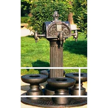 Außenbereich-Trinkbrunnen aus Metall 'Badalona / Classic'