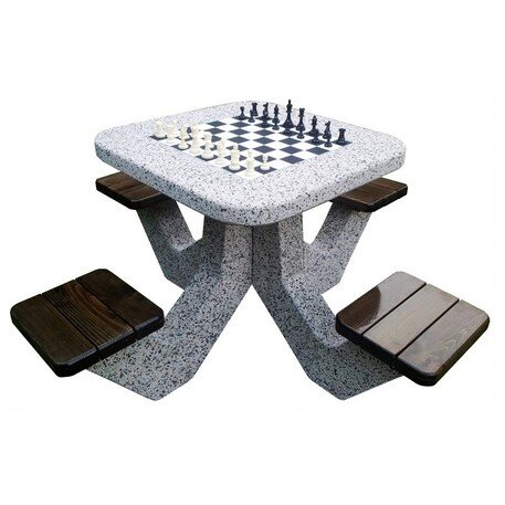 Concrete chess table and chairs 4 pcs. 'BDS/SG017/MDL'