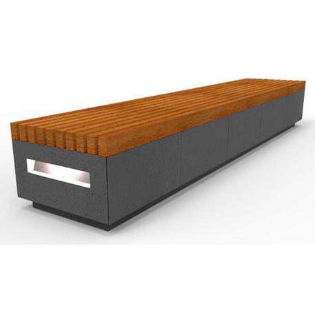 Betonbank ohne Rückenlehne LED 'IROKO_ 'STF/18-02-60MDL'
